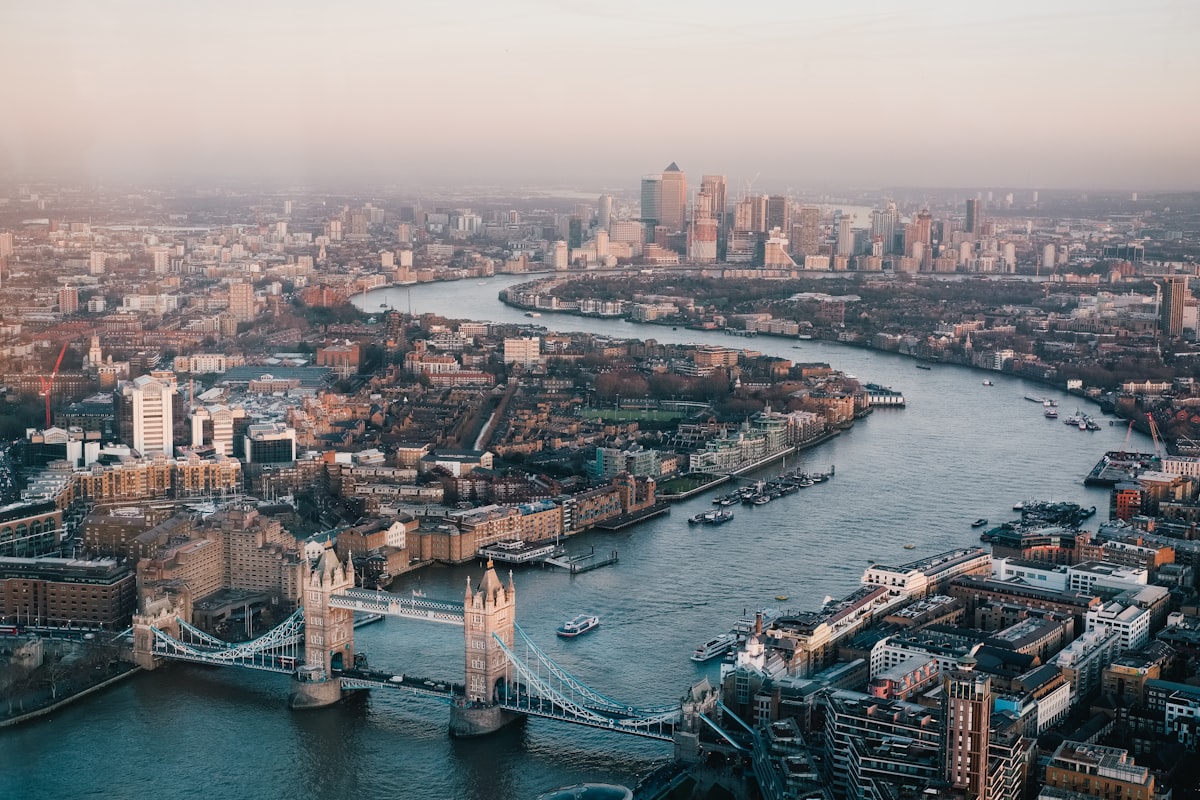 London skyline with Tower Bridge